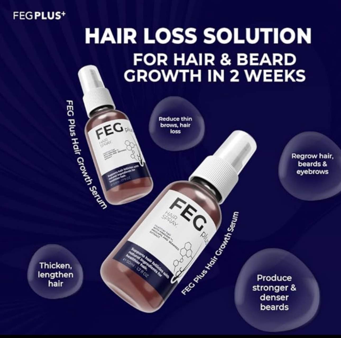FEG Plus Hair Growth Spray for Healthier Hair
