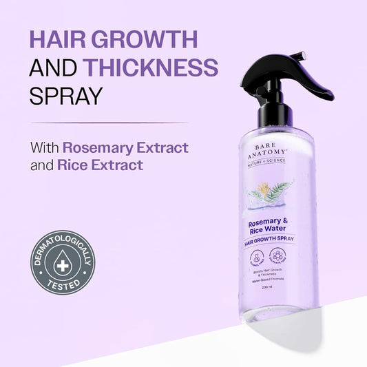 Glowra Rosemary & Rice Water Hair Care Spray (200ml)
