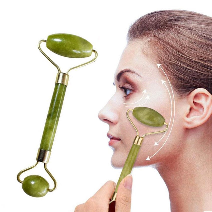 3-in-1 Facial Care Combo – Jade Roller, Ice Roller & Derma Roller Set ✨